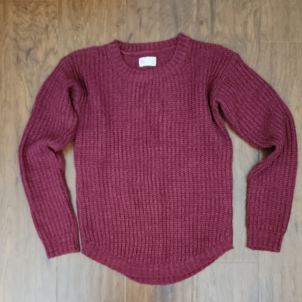 SO Girl's Burgundy Sweater